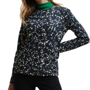 Orla Kiely Regatta Navy and Cream  Long Sleeve Top